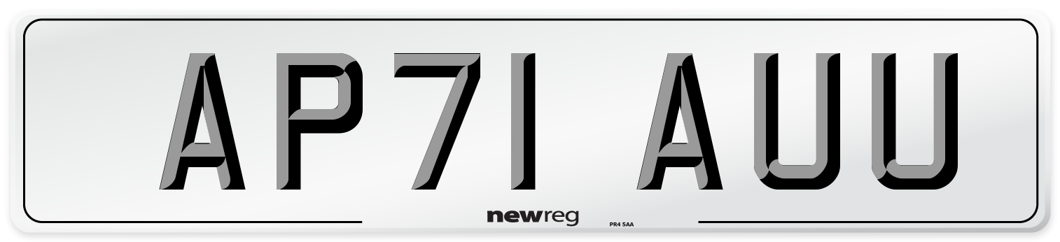 AP71 AUU Number Plate from New Reg